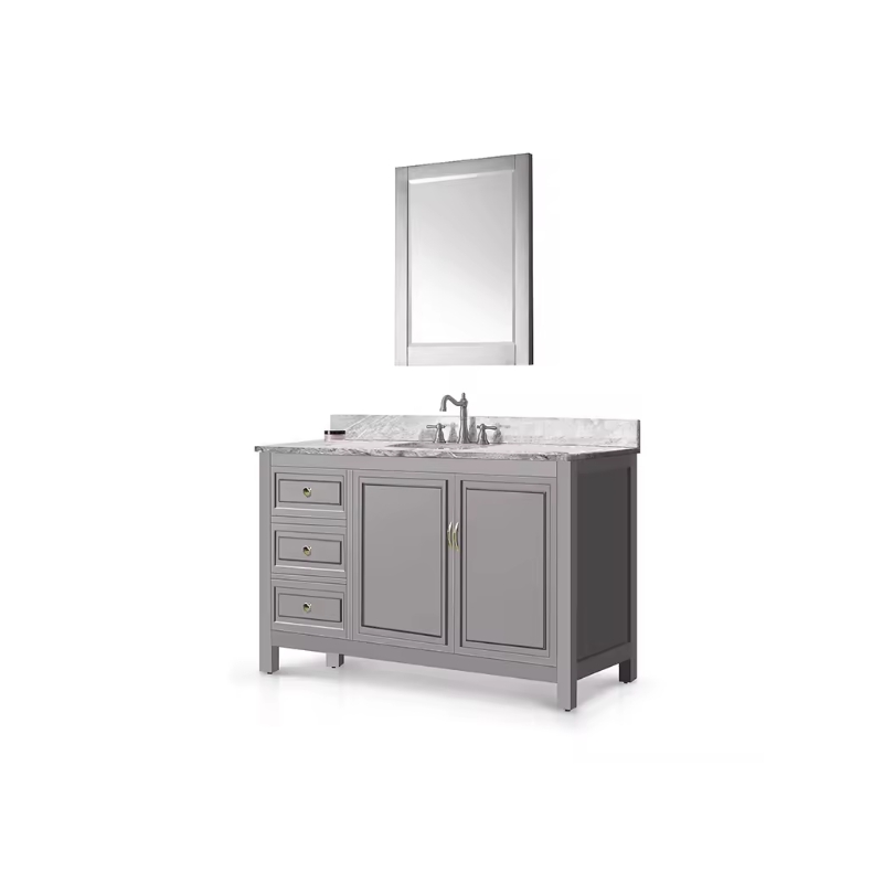 Supernalway Furniture China cheap floor mounted bathroom kitchen cabinet solid wood kitchen cabinets vanity cabinets